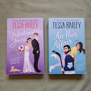 Unfortunately Yours & Au Pair Affair Paperback Book Bundle by‎ Tessa Bailey